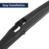 X AUTOHAUX Car Rear Windshield Wiper Blade Arm Set 310mm