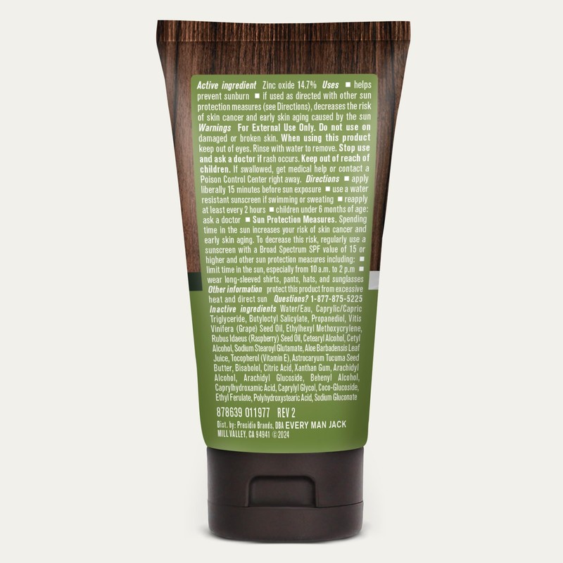 Every Man Jack Men's Mineral Face Lotion w/Broad Spectrum SPF