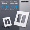 BESTTEN 5 Pack USWP6 Matte Snow White Series Decor Screwless