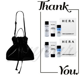 Hera Leather Bokjori Bag + Hera Cleansing Mini 3 Piece 2 Kit Set / 헤라 레더 복조리 백+헤라 클렌징 미니 3종 2키트 세트