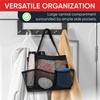Masirs Mesh Shower Caddy Bag - (9 Pocket) Large Collapsible,
