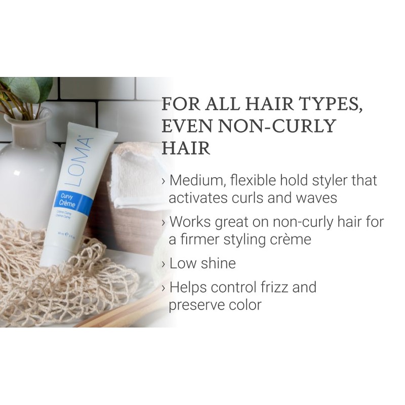 Loma Hair Care Curvy Crème, 3 onzas líquidas