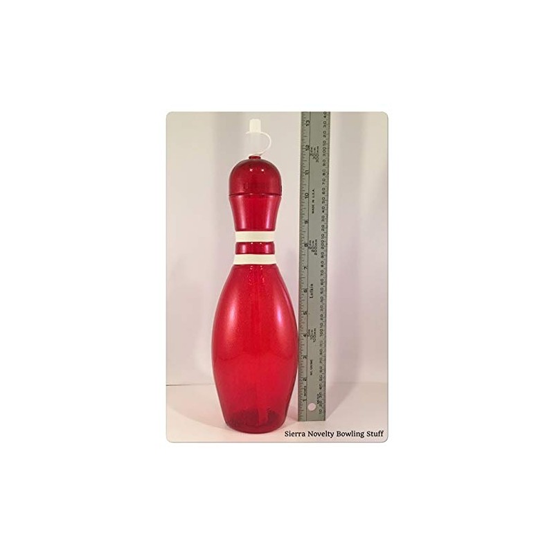 Large Bowling Pin Water Bottle - 32 ounce (Red)