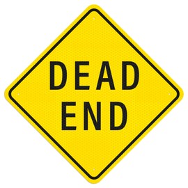 Anobell Dead End Sign 24 x 24 Inches Reflective Aluminum Traffic Road Sign