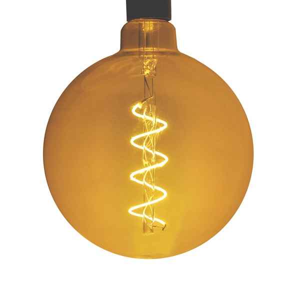 Hometown Evolution, Inc. LED G150 Spiral Filament 4 Watt Light Bulb with E26 Medium Base for Lamps, Fixtures, and Pendant Lights