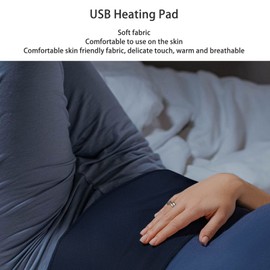 QANYEGN Electric Heating Pads, Portable USB Heating Pad, Electric Blanket for Back, Shoulder, Neck and Arms (Navy blue)