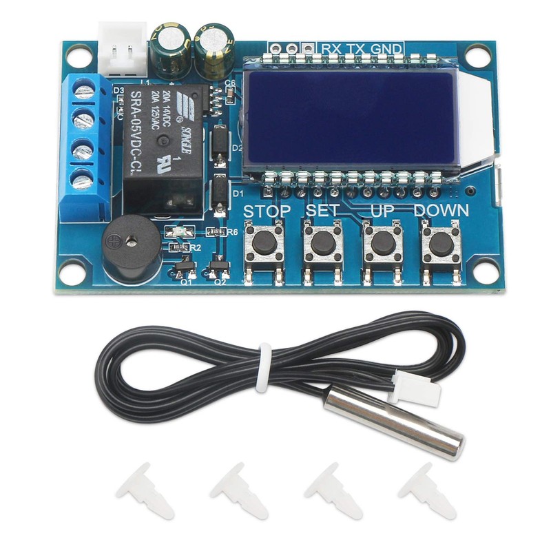 DROK Electronic Thermostat Controller 2pcs, DC 6-30V 24V Digital Temperature