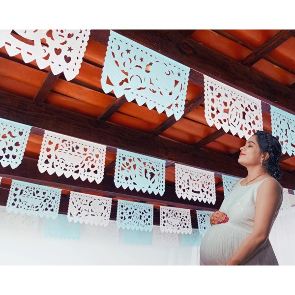 Baby Shower fiesta, Baby Boy Baby Shower Papel Picado Banner
