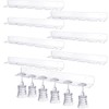 Barydat 8 Pcs Acrylic Champagne Wall Holder Clear Wine Glass