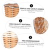 WHAMVOX 3pcs Rattan Woven Storage Basket Stylish Desktop Organizer for