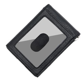 Fabio Valenti Money Clip Slim Minimalist Wallet for Men RFID Blocking Bifold Mens Wallet with Front Pocket Money Wallets Thin Gift Box(Money Clip-1)