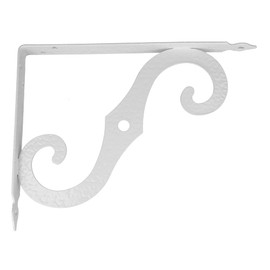 Amig - Shelf Bracket Stainless Steel Model 2 | Metal Bracket for Shelves | Shelf Bracket | Colour: White | Dimensions: 150 x 115 mm | Recommended Max Weight: 90 kg