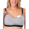 Momcozy Pumping Bra for Wearable Breast Pump, Nursing & Pumping Bra in One, Hands Free Pump Bra Suitable for M5, S12 Pro, etc Grey