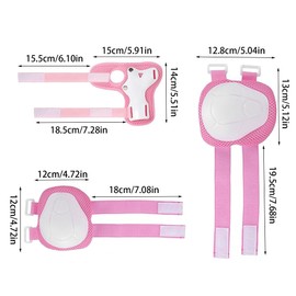 Pack of 6 Children's Knee Protectors Inline Skates Children, Skate Protector Set, Children's Elbow Pads, Protector Set, Protective Equipment, for Skateboard, Scooter, Skating, Driving, Cycling,