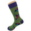 Sockfly NWT Hummingbird Visit Dress Socks Novelty Men 8-12 Green