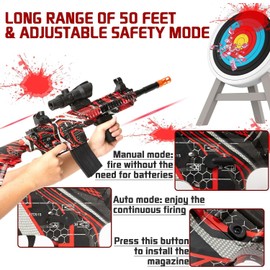 JIMI Electric Gel Ball Blaster Toy Gun Outdoor Activities Shooting Team Game Christmas Birthday Ideas for Kids Adults 14+