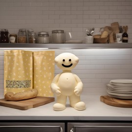 20PCS Stand Up Pouches with Window, Kraft Ziplock Pouch bags, 7"x 10.2", Reusable Stand Up Bags, Resealable & Heat Sealable Odor Free Food Storage Bag, Packaging for Small Business & Home Use [LEAF]