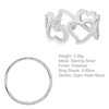 Tuscany Silver Open Hearts Band Ring - Size P
