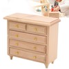 Agatige Wooden Dollhouse Furniture, Dollhouse Miniature Cabinet Chest of Drawer