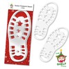 2 Pack Santa Footprint Stencils - Durable Reusable Plastic for