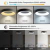 Annaror RGB Led Flush Mount Ceiling Light with Remote Control,