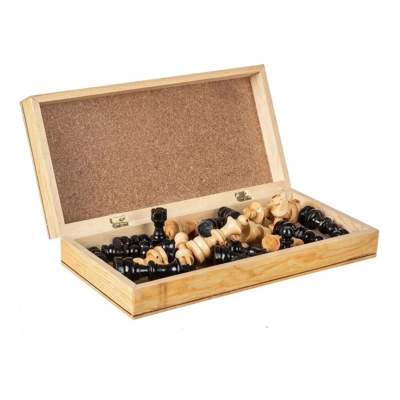 CASTILLO DIDÁCTICO Set Con 5 Ajedrez De Madera 30x30cm. 32pz.