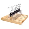 Nature Smile Wooden Pants Skirt Hangers, Smooth Finish Solid Wood