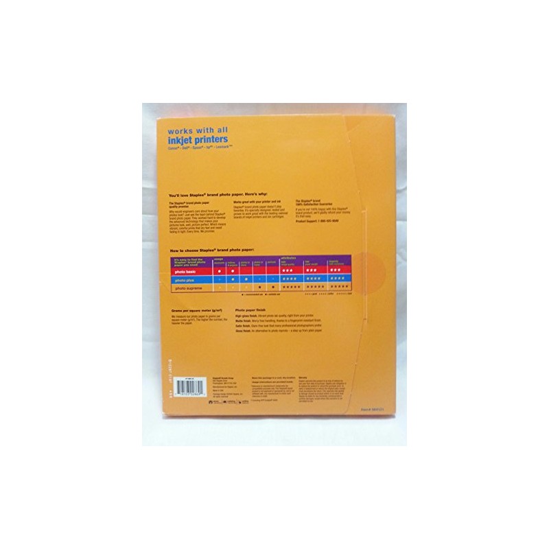 Staples Photo Supreme Double-sided Matte Photo Paper for ALL Inkjet