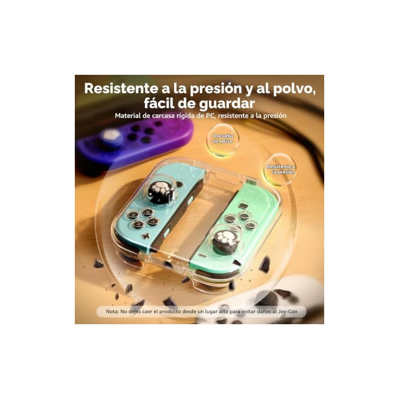 IINE Funda de Almacenamiento Transparente para Joypad, Caja Protectora Portátil