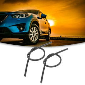 ACROPIX 700mm 28inch 8x10mm 3 Section Universal Car 3 Section Car Wiper Strip Refills Black - Pack of 2