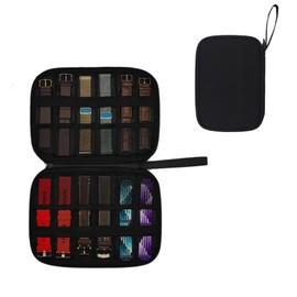 Miretro Watch Bands Storage Bag, Organizer Holds 12 Watch Bands Waterproof Portable Electronics Travel Watch Straps Carrying Case; Band Storage Bag for Most Sizes Smart Watch -Black