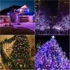 LAMPHOME 66ft Patriotic String Lights - Red White Blue Mini