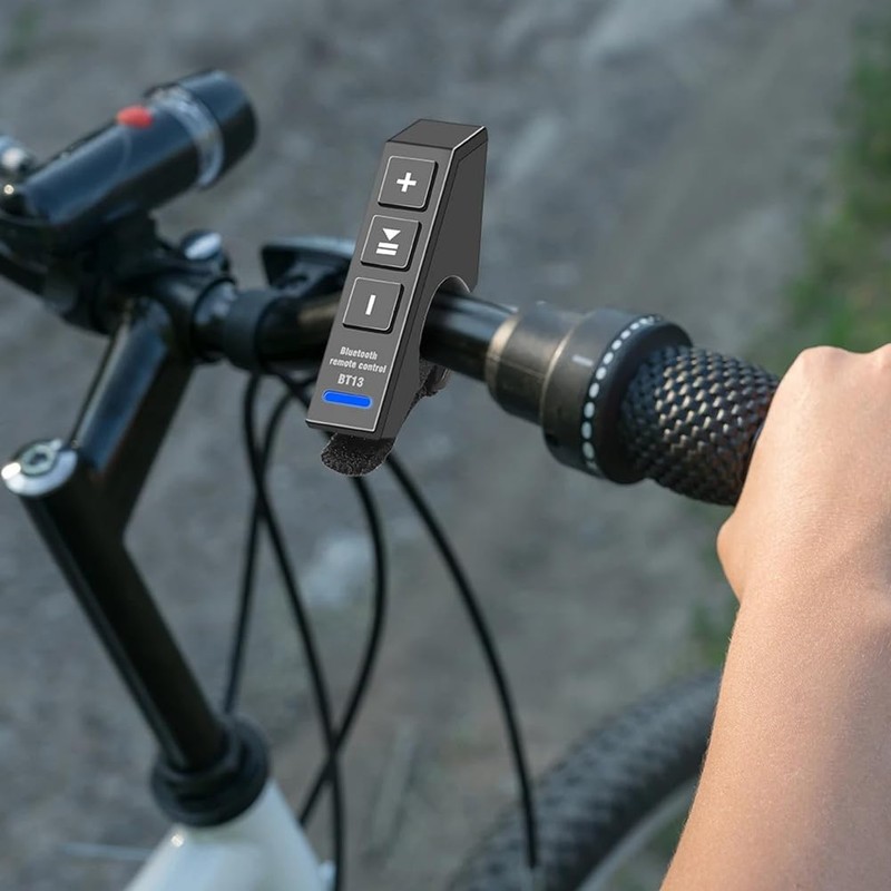 Snblzhef Motorcycle Bike Handlebar Remote Controller Wireless Bluetooth 5.0 Remote
