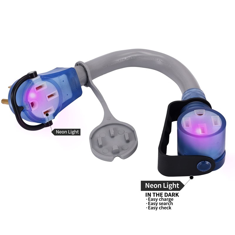 Elecstream Tech 50Amp RV/Range/Generator Power Cord, NEMA 14-50P with 14-50R