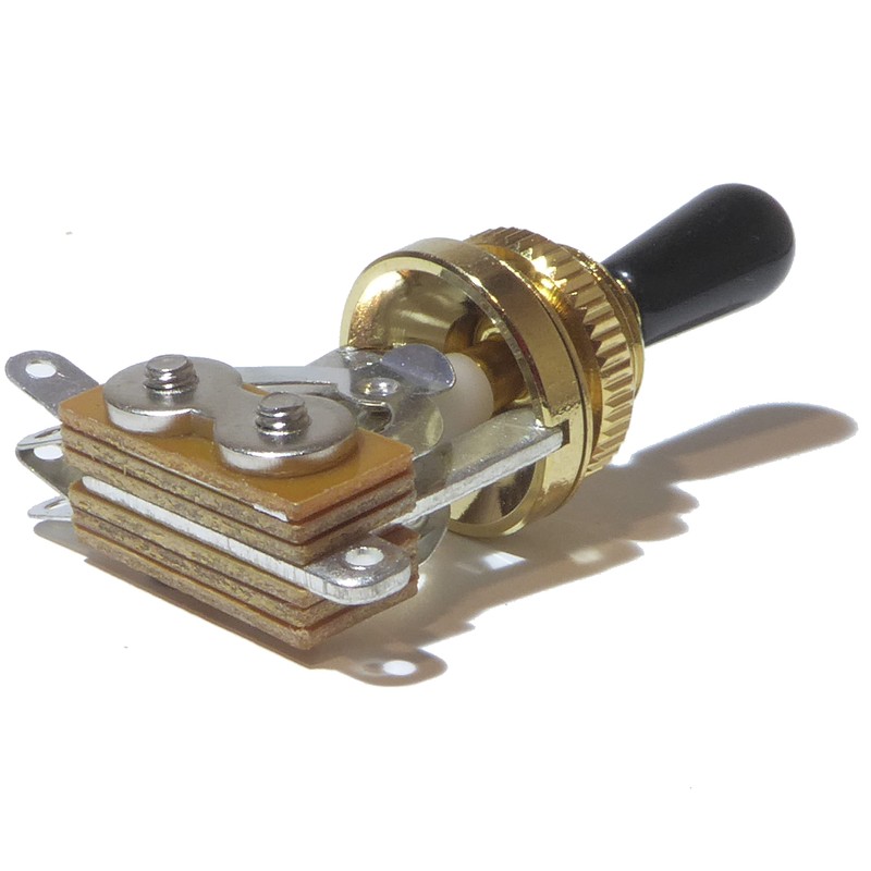Electric guitar toggle switch 3 way in gold (rhythm treble)