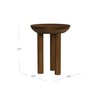 HomePop Walnut Mango Wood 3-Leg End/Side Round Table
