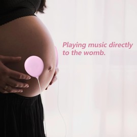 Pumwoy Baby Bump Headphones-Prebatal Belly Speakers for Women During Pregnancy,Play and Share Music to Your Baby(Pink)