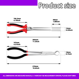 Swpeet 2Pcs Spark Plug Wire Removal Tool Kit, High Voltage Cylinder Cable Removal Tool Spark Plug Pliers O Ring Nose Spark Plug Pliers & Sleeve Type Spark Plug Puller for Hard-to-Reach Narrow Spaces