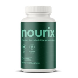 Nourix Plant Extract Capsules Raspberry Ketone and Green Tea 60 Capsules Dietary Supplement