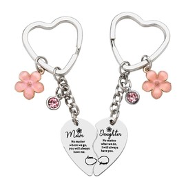 Mother Daughter Gifts Keychain for Women Mom Christmas Gifts from Daughter Mommy Gifts for Women Mothers Day Gifts for Mom Birthday Gifts for Daughter Mother Matching Heart Keychains