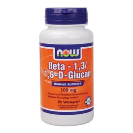 NOW Beta 1,3/ 1,6-D-Glucan 100mg, 90 Count (Pack of 2)