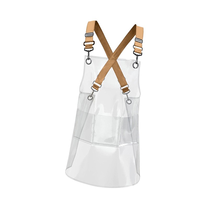 Rockible Transparent Waterproof TPU Apron - Unisex Adjustable Bib Apron