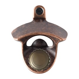 HAIICEN Rustic Magnetic Beer Bottle Opener Wall Mount Soda Cap Opener with Magnets, Antique Copper Rustproof Beer Top Opener for Wall Caddy Carrier