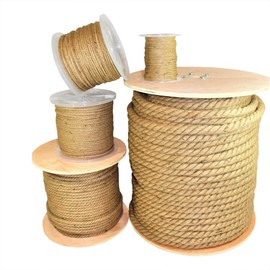 SGT KNOTS Twisted Hemp Rope - All Natural, 3-Strand Rope for Crafting, Gardening, Bailing, Packing, Survival, Home Decor (1/8" x 10ft)
