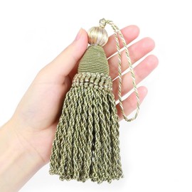 Fenghuangwu 2 Pcs 6" Large Key Tassel with 4.3" Loop Elegant Hand Crafted Tassels