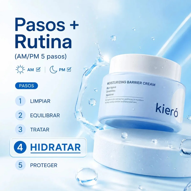 Crema Facial Hidratante Kiero Ceramidas Y Escualano Todo Tipo De