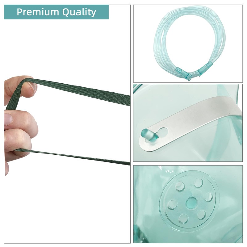 DWCHECK 3 Pack Oxygen Mask for Face Adult with 7