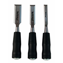 Task Tools 02692 Tuf-E-Nuf Short Blade Wood Chisel Set, 3-Piece