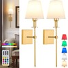 Battery Operated Wall Sconce Set Of 2,Rechargeable Wireless Wall Light