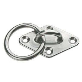 Arbo Stainless Steel Eye Plate with Ring Stainless Steel 60 x 36 mm